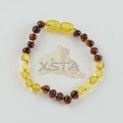 Amber teething bracelet cherry yellow beads